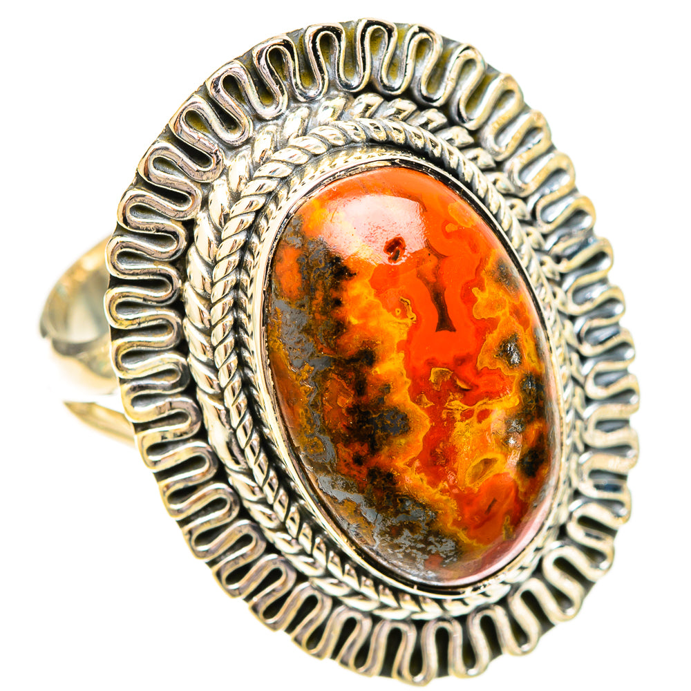Moroccan Agate Rings handcrafted by Ana Silver Co - RING121205 - Photo 2
