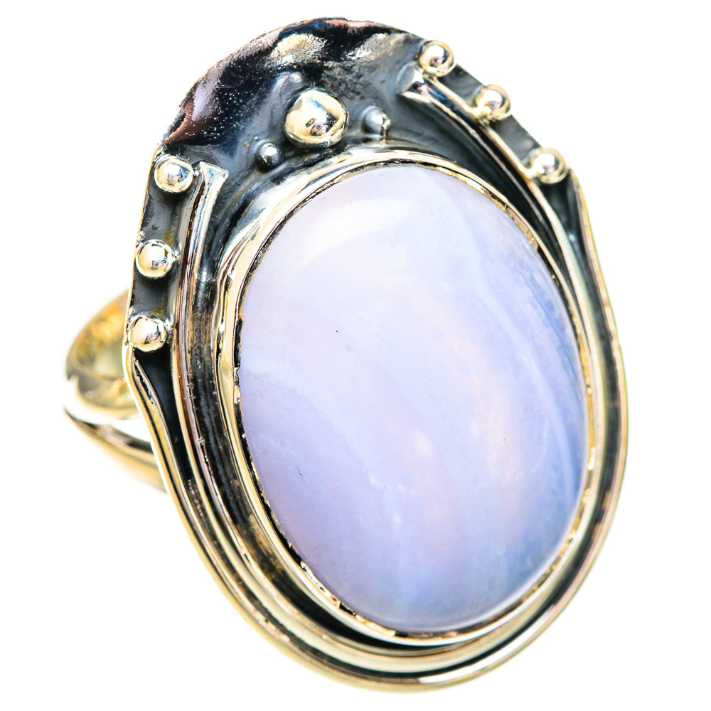 Rainbow Moonstone Rings handcrafted by Ana Silver Co - RING121220 - Photo 2