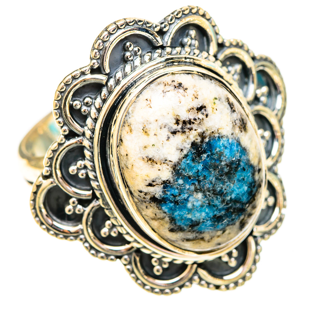 K2 Blue Azurite Rings handcrafted by Ana Silver Co - RING121239 - Photo 2