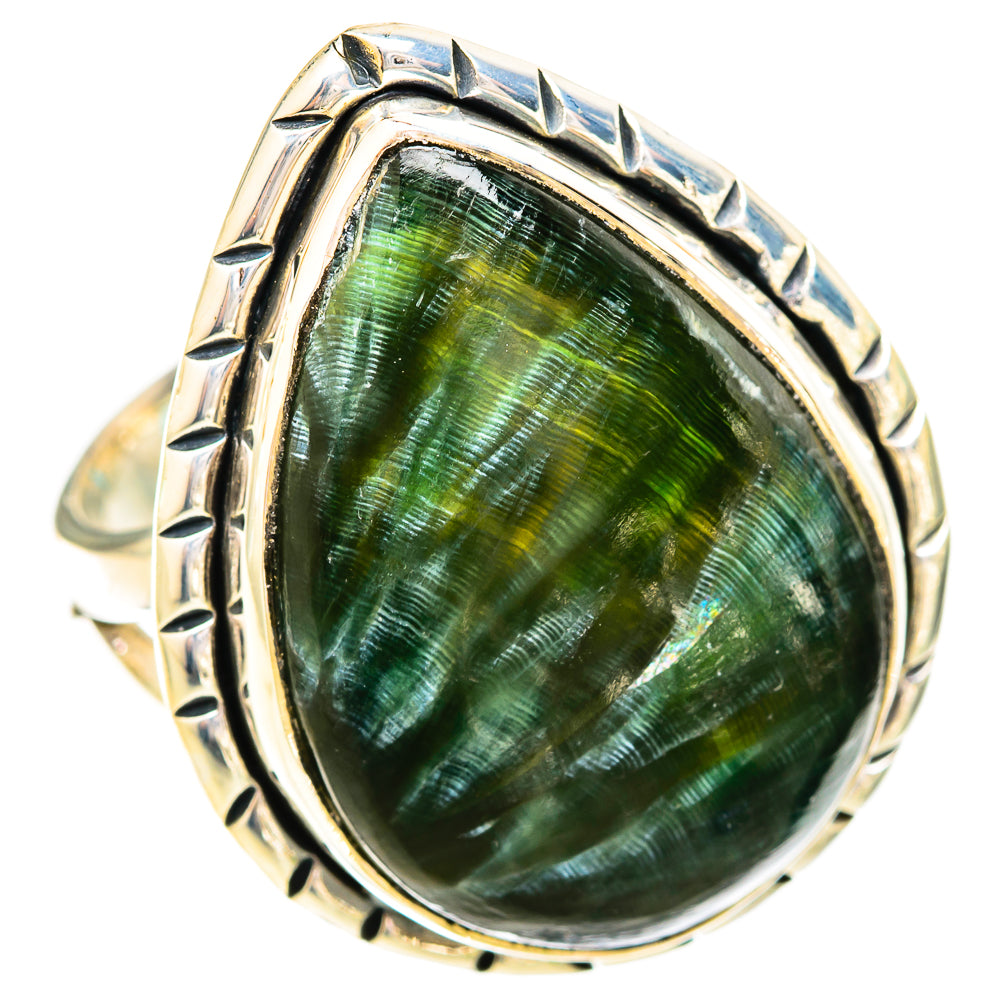 Seraphinite Rings handcrafted by Ana Silver Co - RING121249 - Photo 2