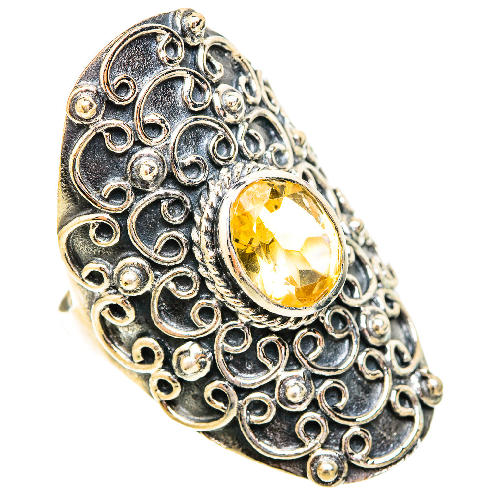 Citrine Rings handcrafted by Ana Silver Co - RING121255 - Photo 2