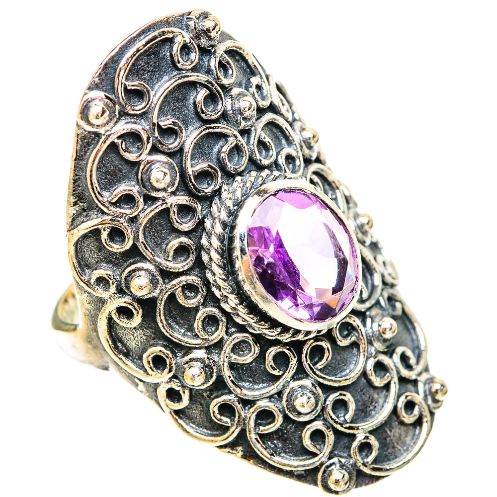 Amethyst Rings handcrafted by Ana Silver Co - RING121263 - Photo 2