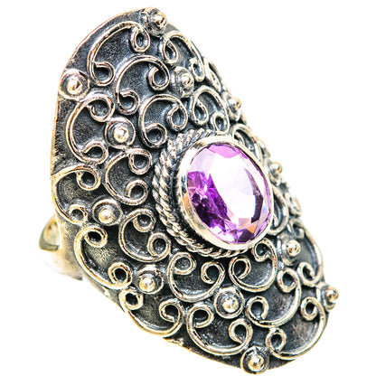 Amethyst Rings handcrafted by Ana Silver Co - RING121263 - Photo 2