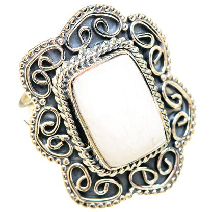 Rainbow Moonstone Rings handcrafted by Ana Silver Co - RING121269 - Photo 2