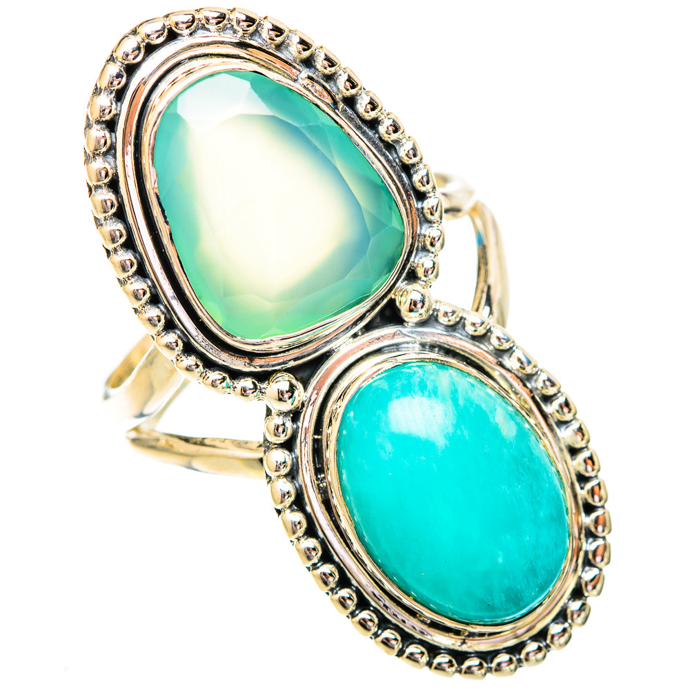 Amazonite Rings handcrafted by Ana Silver Co - RING121284 - Photo 2