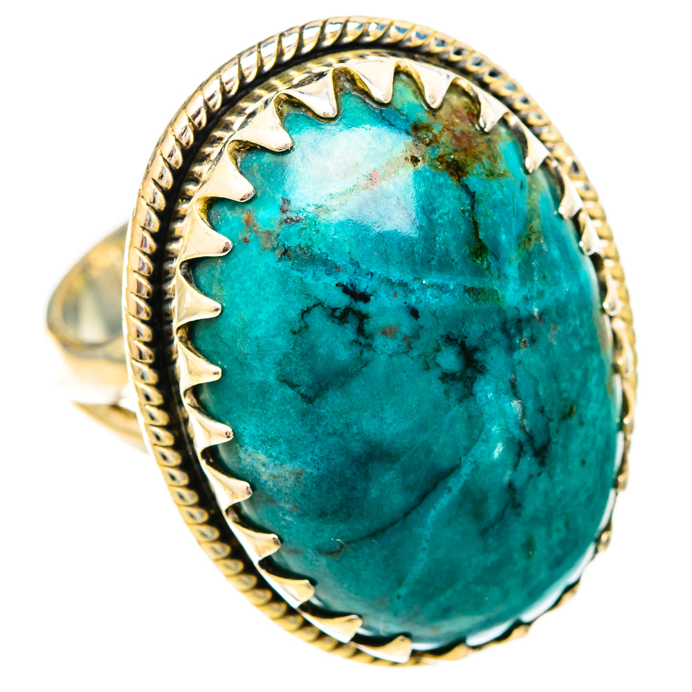 Chrysocolla Rings handcrafted by Ana Silver Co - RING121289 - Photo 2