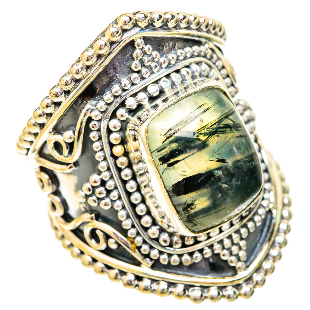 Prehnite Rings handcrafted by Ana Silver Co - RING121291 - Photo 2