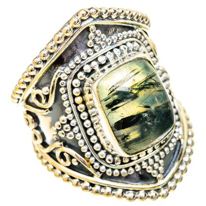 Prehnite Rings handcrafted by Ana Silver Co - RING121291 - Photo 2