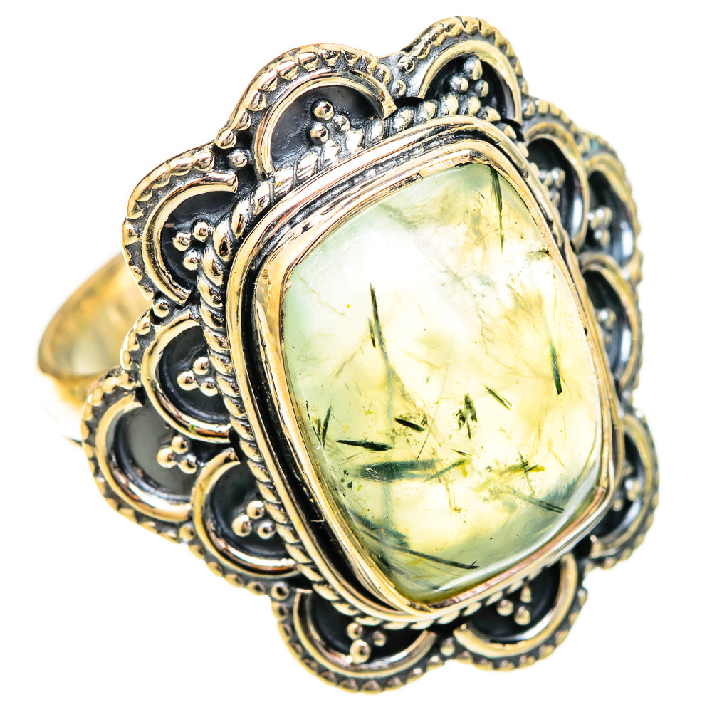 Prehnite Rings handcrafted by Ana Silver Co - RING121297 - Photo 2