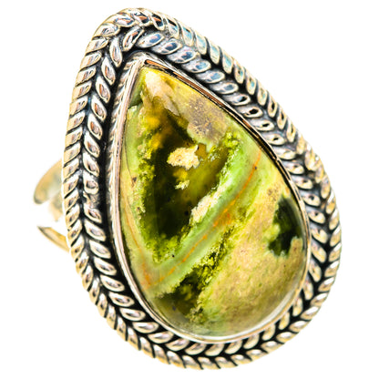 Australian Green Opal Rings handcrafted by Ana Silver Co - RING121298 - Photo 2