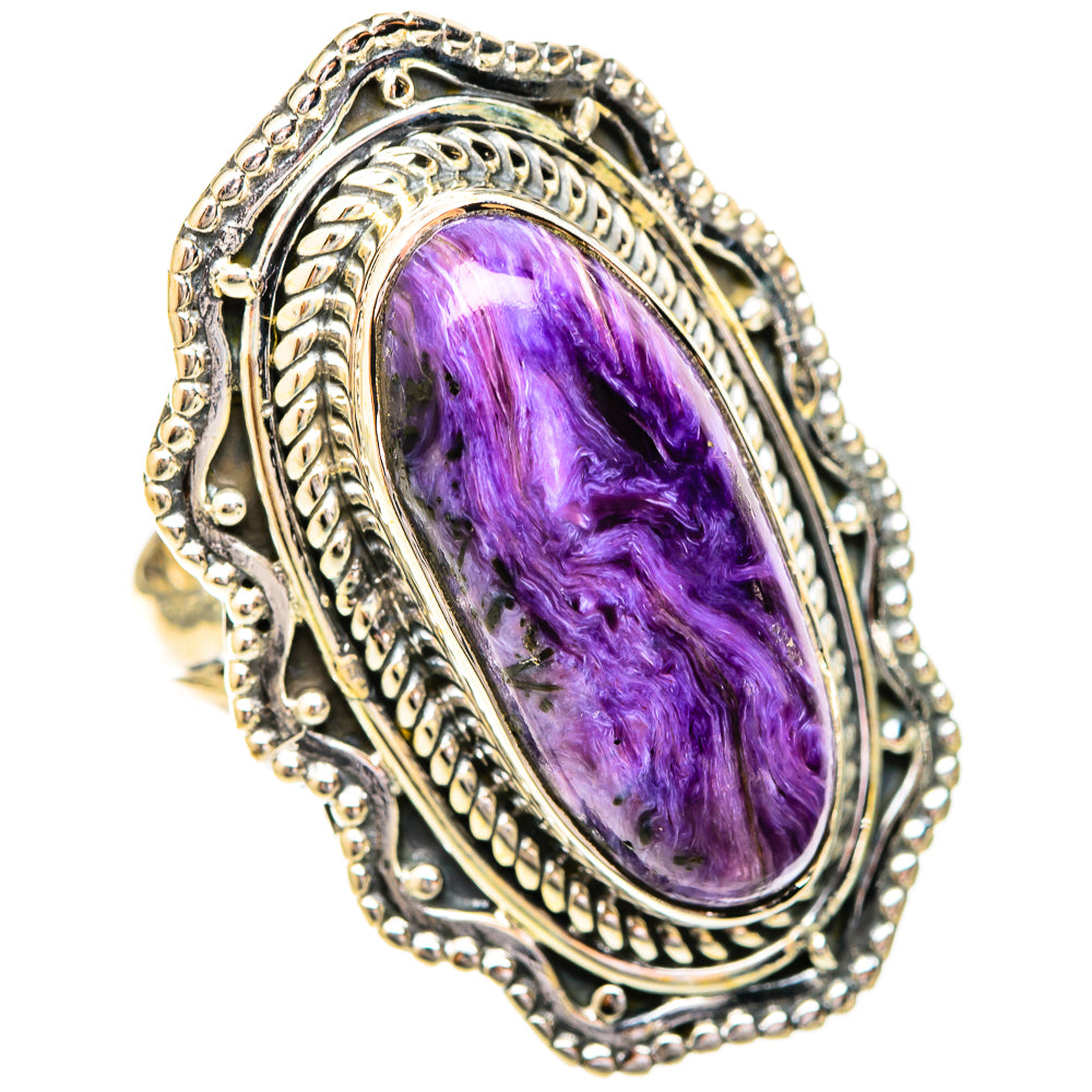 Charoite Rings handcrafted by Ana Silver Co - RING121308 - Photo 2