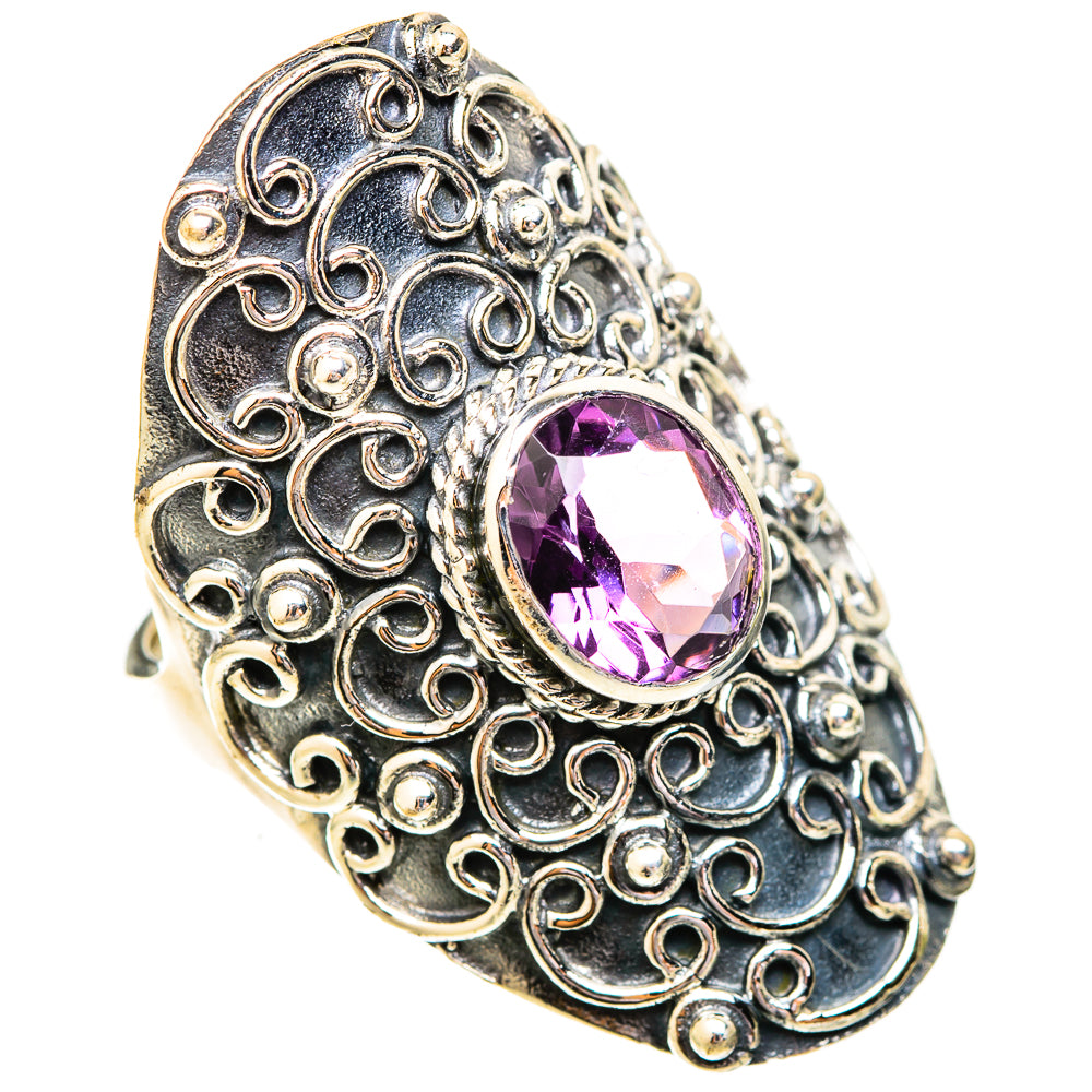 Amethyst Rings handcrafted by Ana Silver Co - RING121309 - Photo 2
