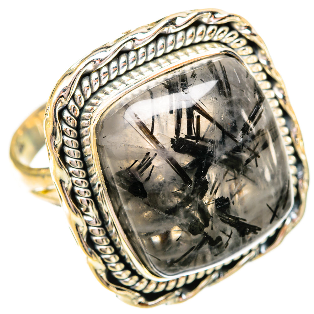 Tourmalinated Quartz Rings handcrafted by Ana Silver Co - RING121314 - Photo 2