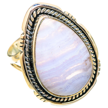 Blue Lace Agate Rings handcrafted by Ana Silver Co - RING121320 - Photo 2