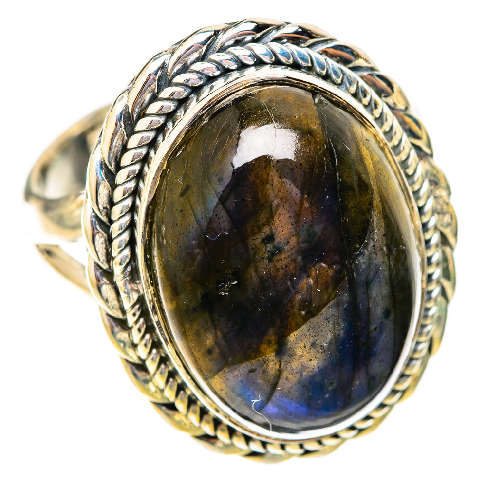 Labradorite Rings handcrafted by Ana Silver Co - RING121332 - Photo 2