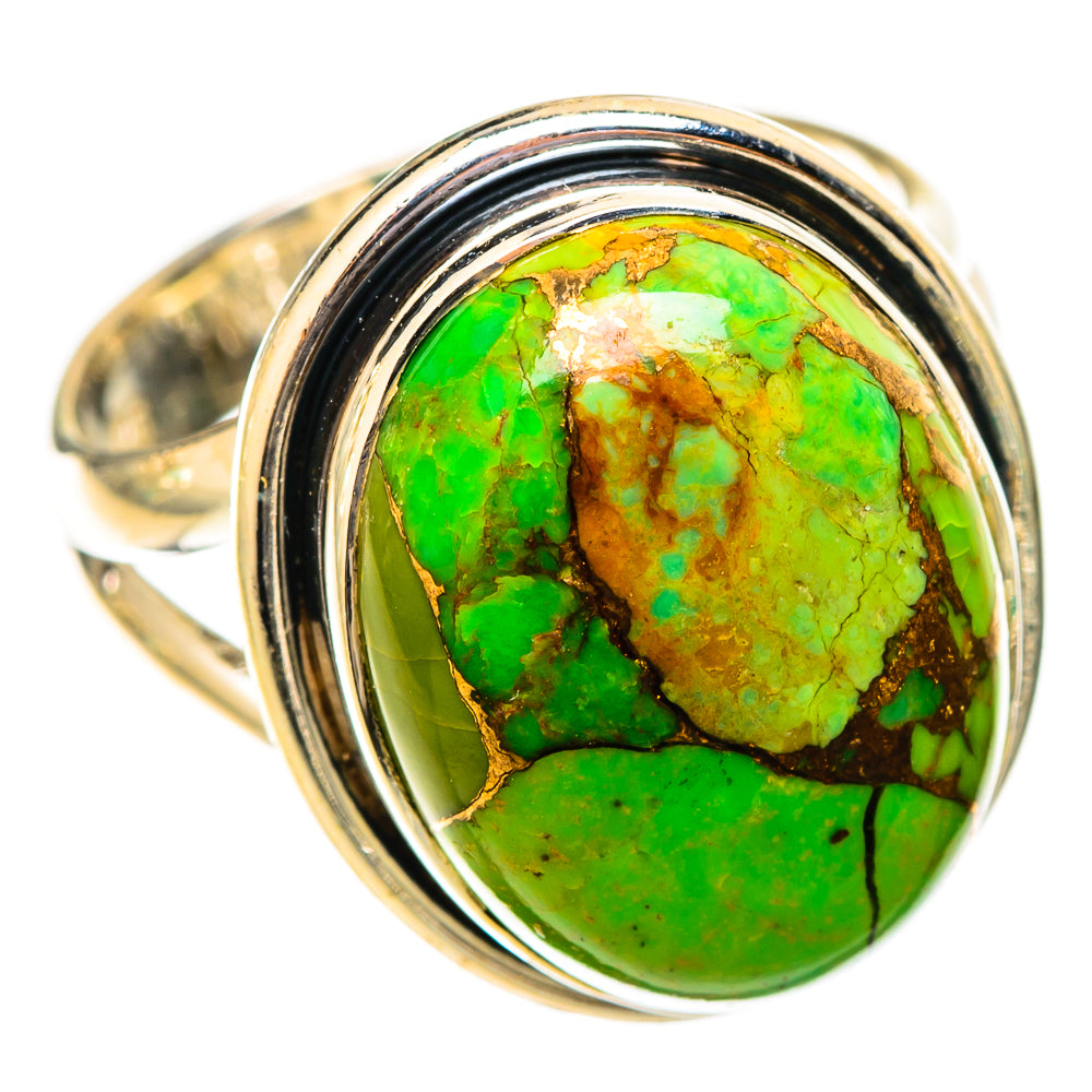 Green Copper Composite Turquoise Rings handcrafted by Ana Silver Co - RING121337 - Photo 2