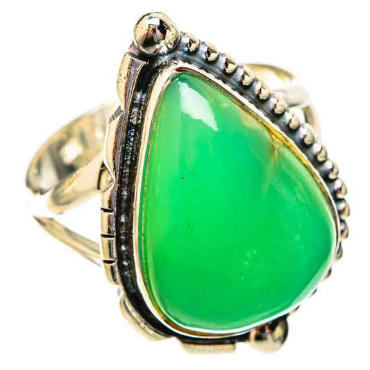 Chrysoprase Rings handcrafted by Ana Silver Co - RING121370 - Photo 2