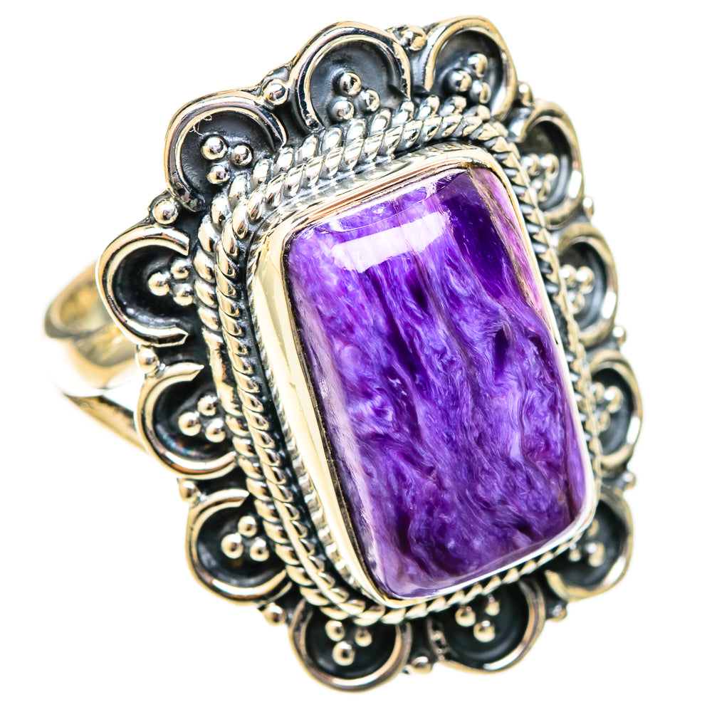 Charoite Rings handcrafted by Ana Silver Co - RING121381 - Photo 2