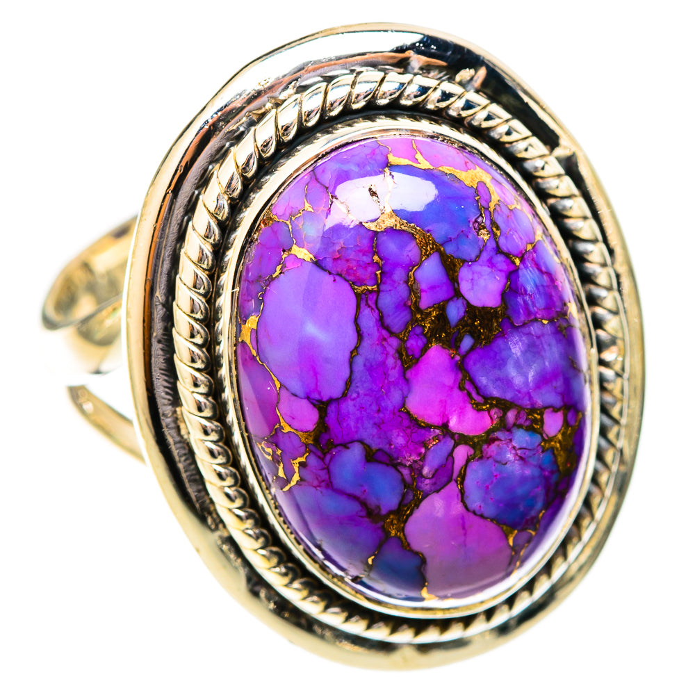 Purple Copper Composite Turquoise Rings handcrafted by Ana Silver Co - RING121382 - Photo 2