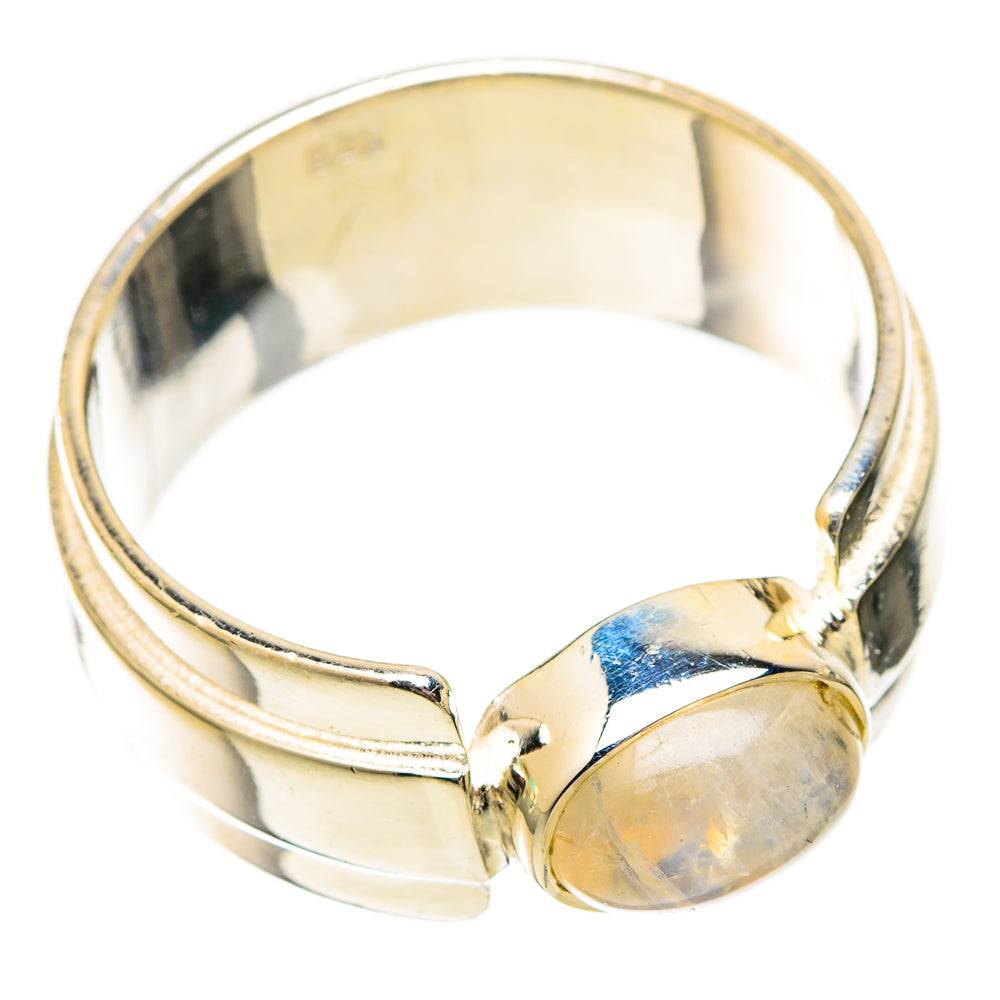 Rainbow Moonstone Rings handcrafted by Ana Silver Co - RING121389 - Photo 2