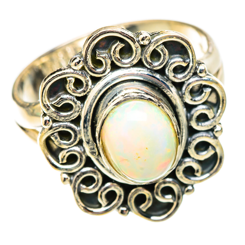 Ethiopian Opal Rings handcrafted by Ana Silver Co - RING121393 - Photo 2