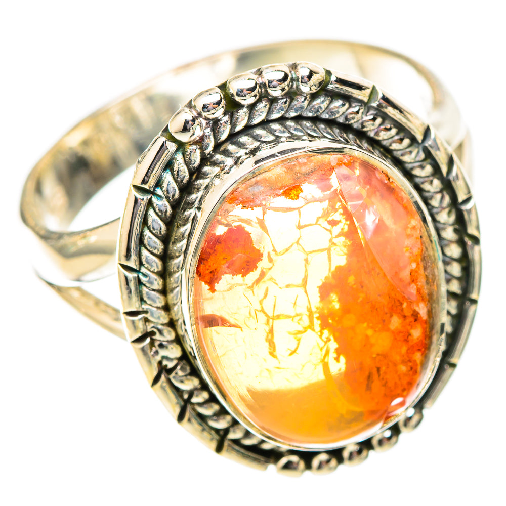 Mexican Fire Opal Rings handcrafted by Ana Silver Co - RING121394 - Photo 2
