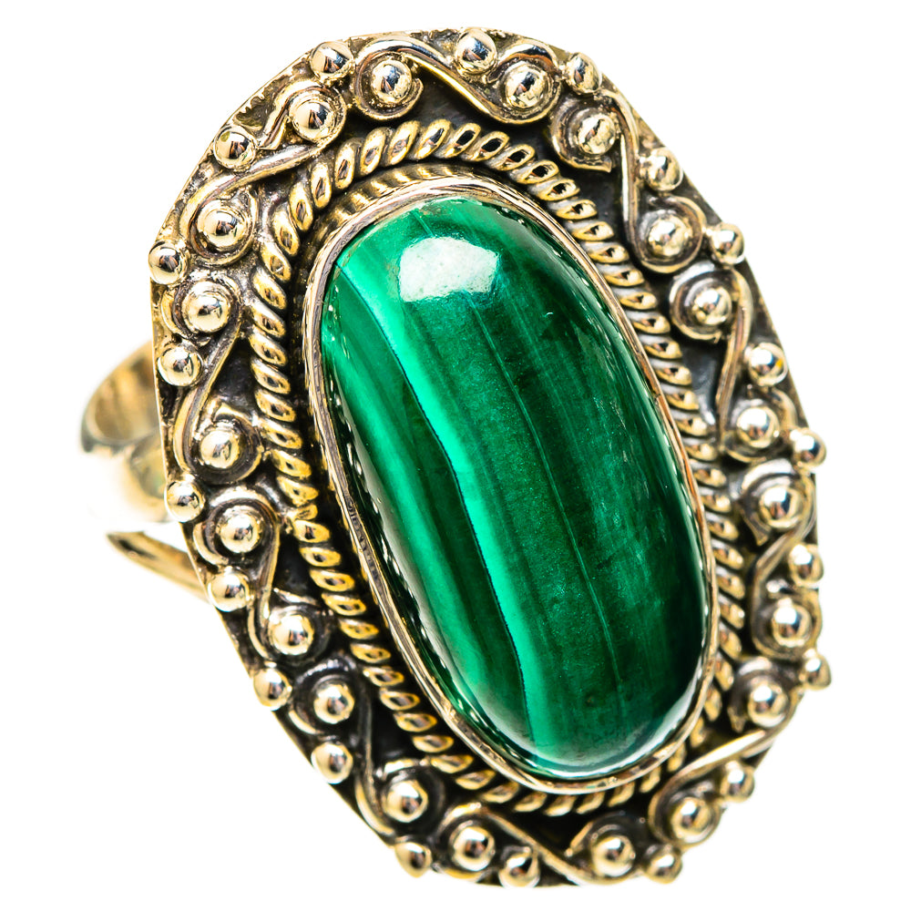 Malachite Rings handcrafted by Ana Silver Co - RING121402 - Photo 2