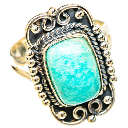 Amazonite Rings handcrafted by Ana Silver Co - RING121403 - Photo 2
