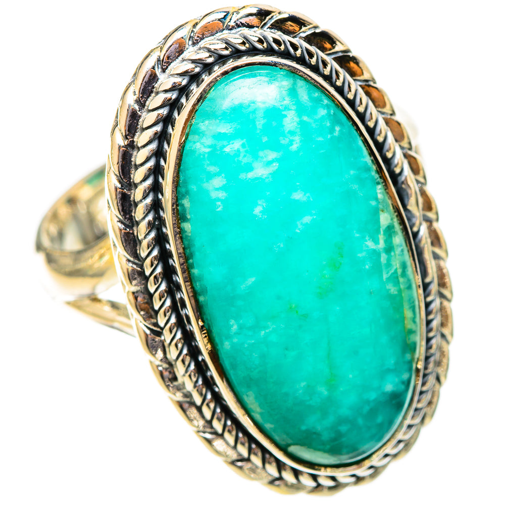 Amazonite Rings handcrafted by Ana Silver Co - RING121405 - Photo 2