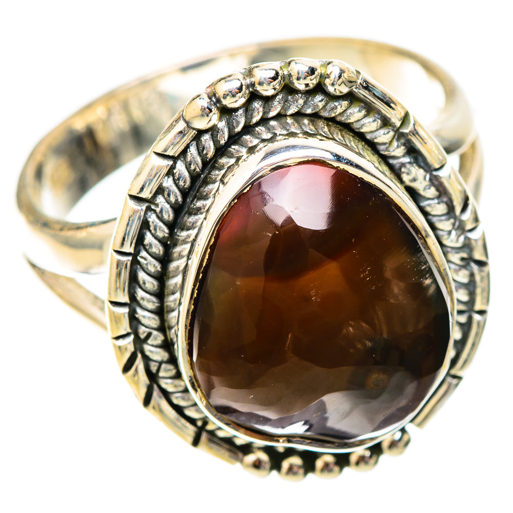 Mexican Fire Agate Rings handcrafted by Ana Silver Co - RING121407 - Photo 2