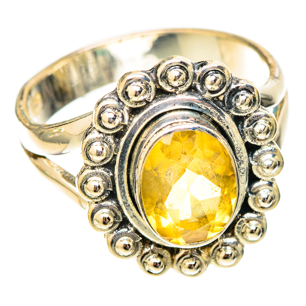Citrine Rings handcrafted by Ana Silver Co - RING121408 - Photo 2