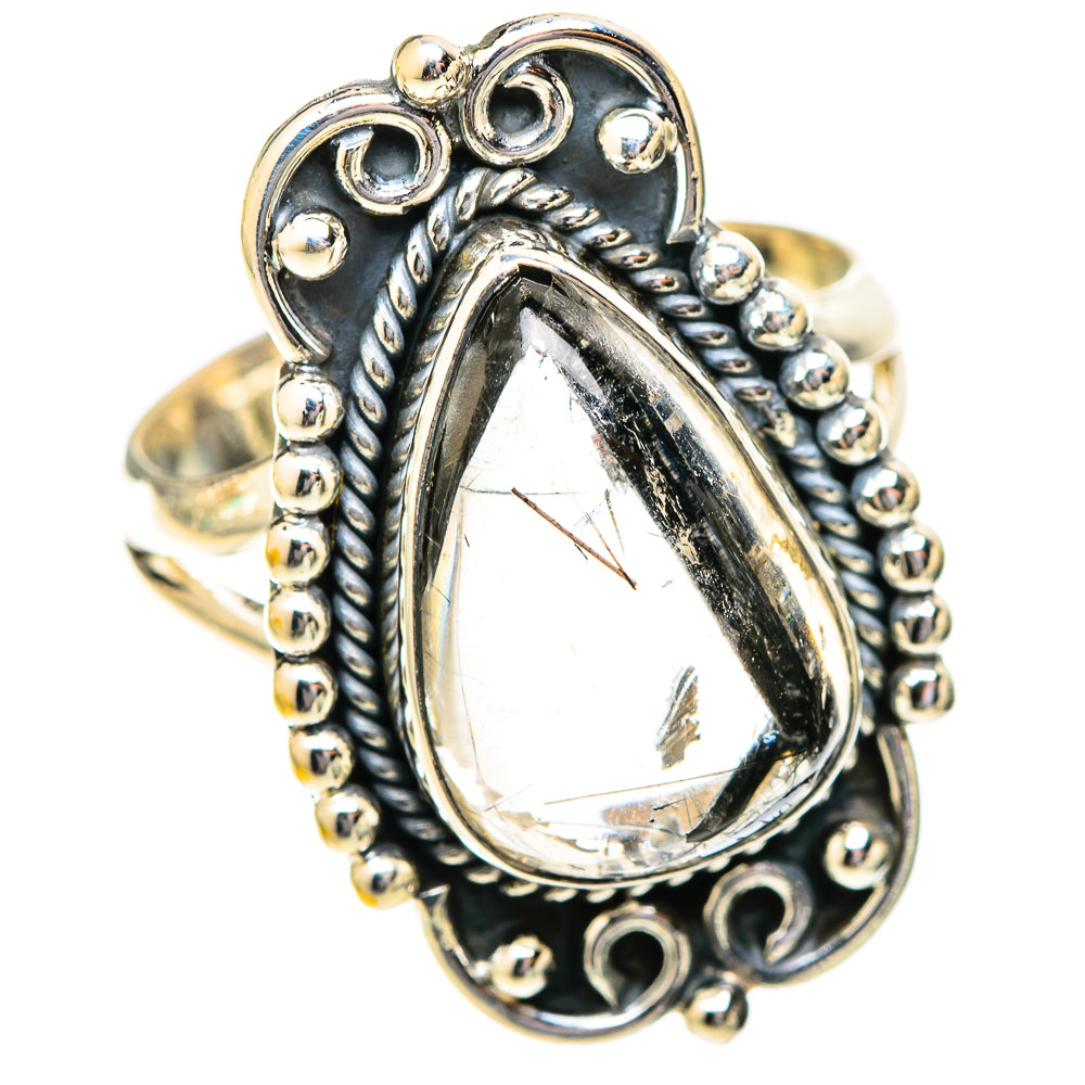 Tourmalinated Quartz Rings handcrafted by Ana Silver Co - RING121415 - Photo 2