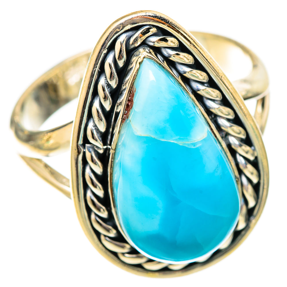 Larimar Rings handcrafted by Ana Silver Co - RING121425 - Photo 2