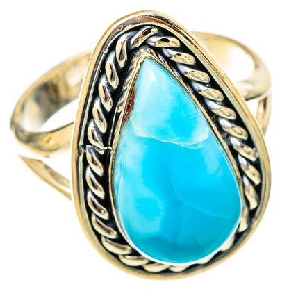 Larimar Rings handcrafted by Ana Silver Co - RING121425 - Photo 2