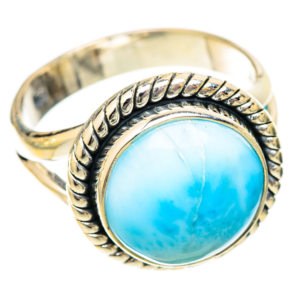 Larimar Rings handcrafted by Ana Silver Co - RING121428 - Photo 2