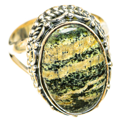 Green Swiss Opal Rings handcrafted by Ana Silver Co - RING121434 - Photo 2