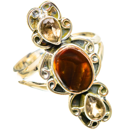 Mexican Fire Agate Rings handcrafted by Ana Silver Co - RING121436 - Photo 2