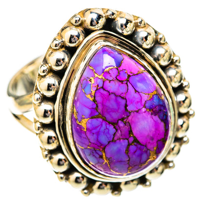 Purple Copper Composite Turquoise Rings handcrafted by Ana Silver Co - RING121442 - Photo 2