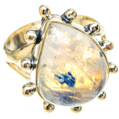 Rainbow Moonstone Rings handcrafted by Ana Silver Co - RING121449 - Photo 2