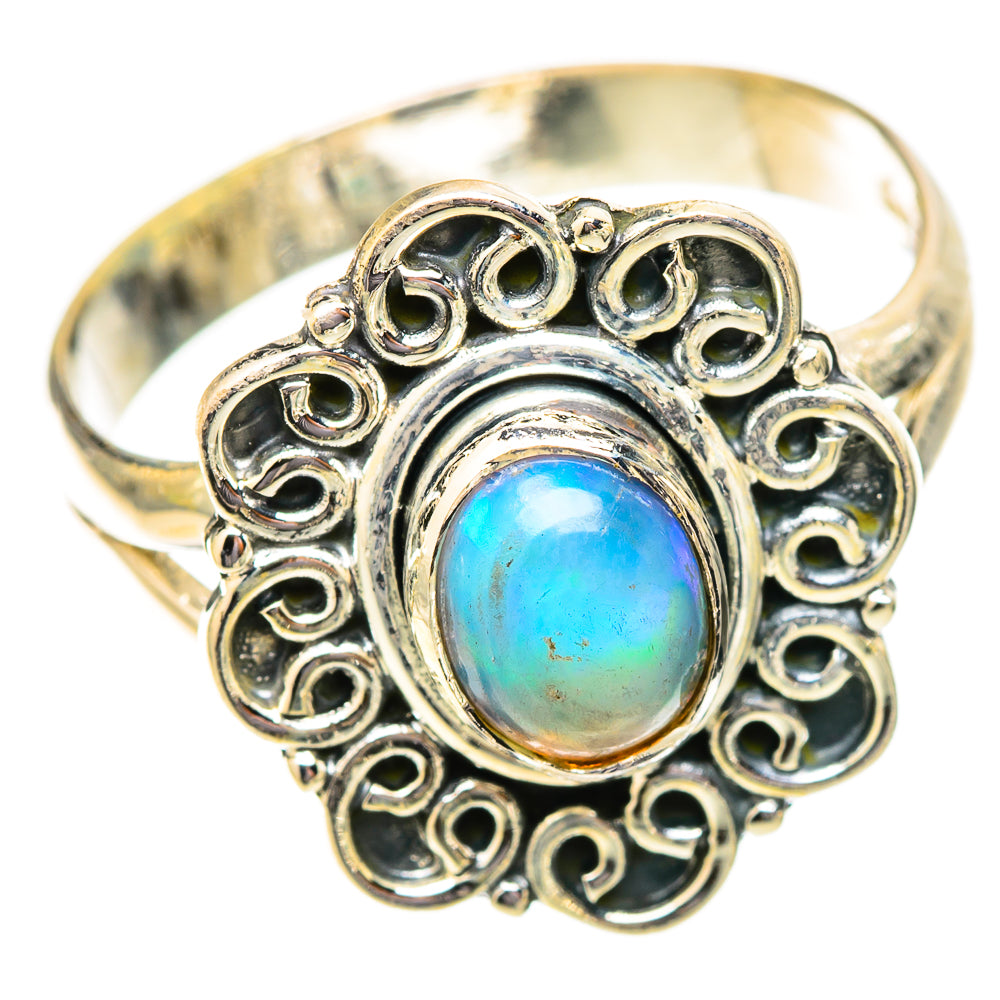 Ethiopian Opal Rings handcrafted by Ana Silver Co - RING121450 - Photo 2
