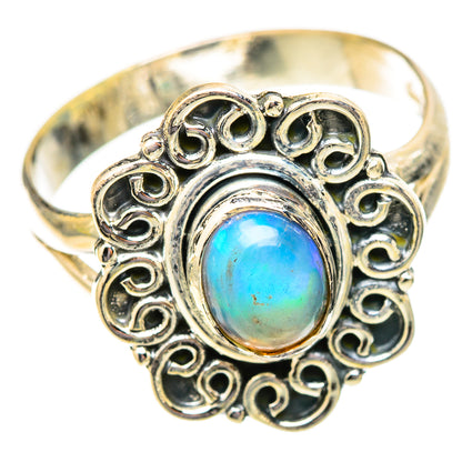 Ethiopian Opal Rings handcrafted by Ana Silver Co - RING121450 - Photo 2