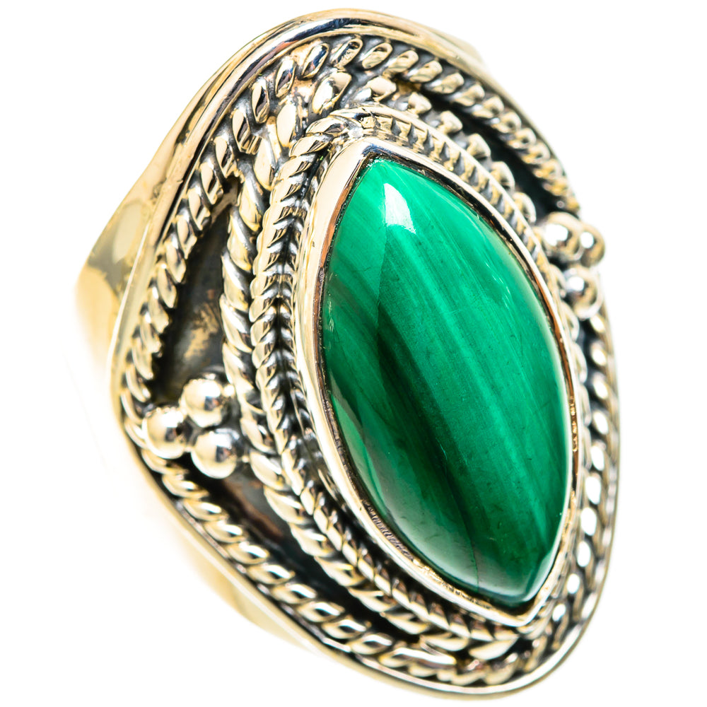 Malachite Rings handcrafted by Ana Silver Co - RING121459 - Photo 2