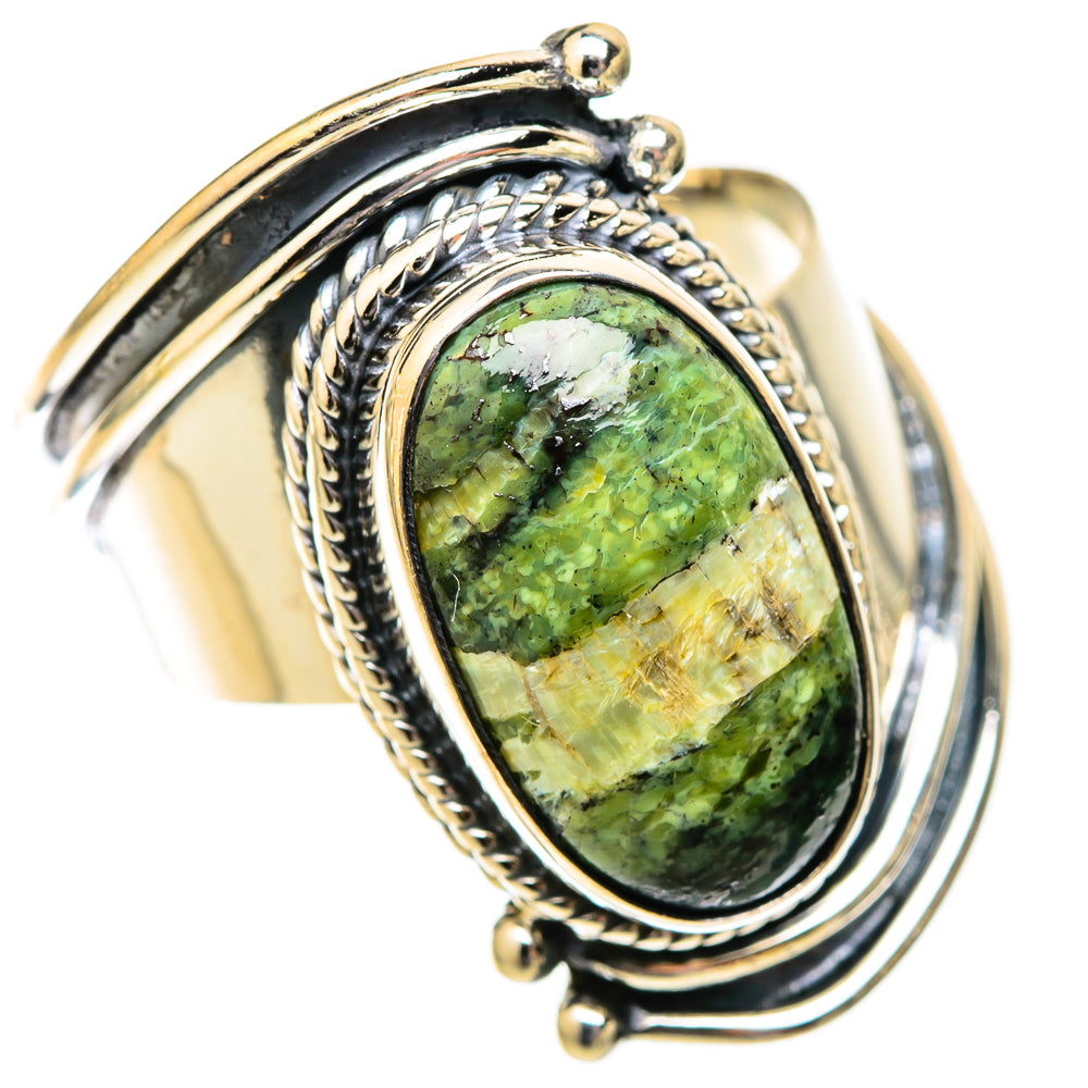 Green Swiss Opal Rings handcrafted by Ana Silver Co - RING121462 - Photo 2