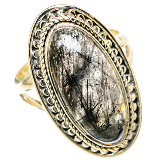 Tourmalinated Quartz Rings handcrafted by Ana Silver Co - RING121485 - Photo 2