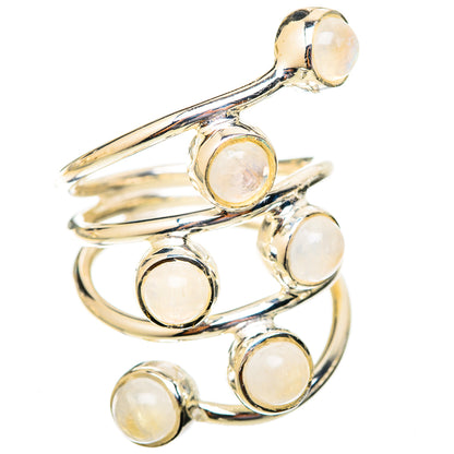 Rainbow Moonstone Rings handcrafted by Ana Silver Co - RING121490 - Photo 2