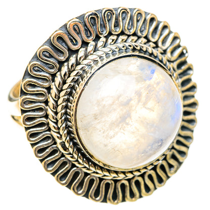 Rainbow Moonstone Rings handcrafted by Ana Silver Co - RING121491 - Photo 2