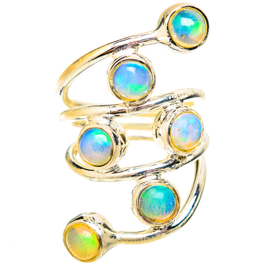 Ethiopian Opal Rings handcrafted by Ana Silver Co - RING121497 - Photo 2