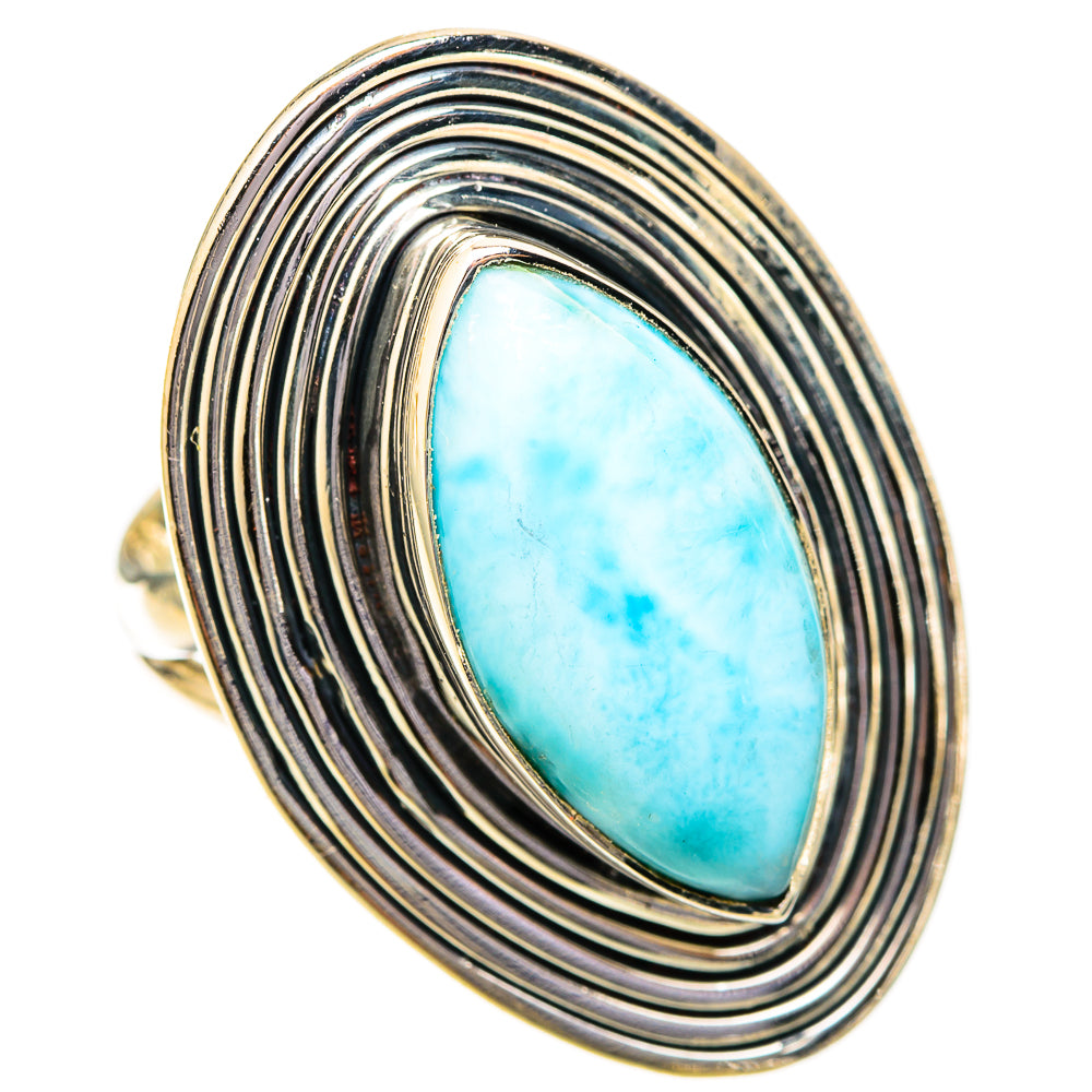 Larimar Rings handcrafted by Ana Silver Co - RING121506 - Photo 2