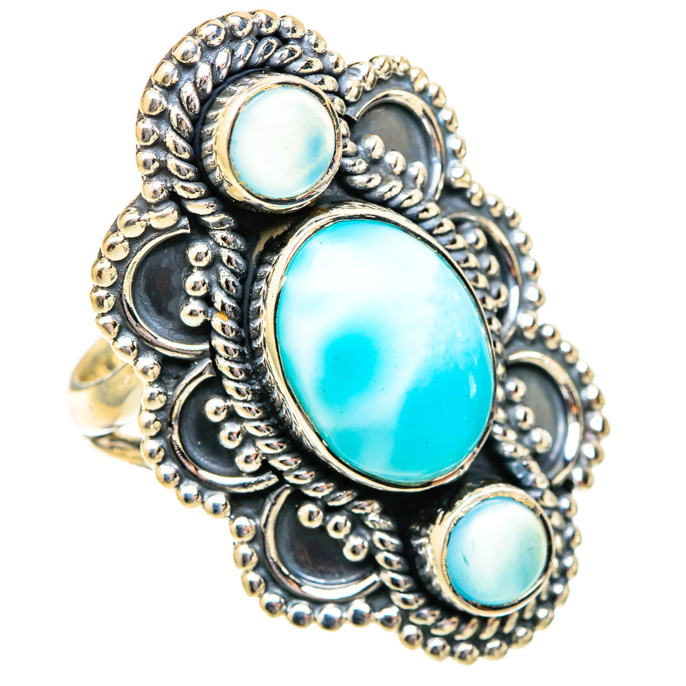 Larimar Rings handcrafted by Ana Silver Co - RING121510 - Photo 2