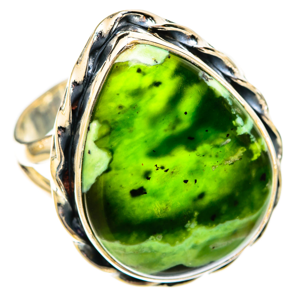 Australian Green Opal Rings handcrafted by Ana Silver Co - RING121513 - Photo 2